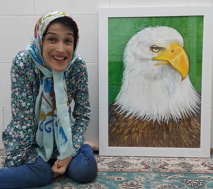 Iranian artist is thrilling the world by painting portraits with his feet 5ea6f8ba010d3 700